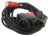 Prelungitor alimentare KERG 3x2,5mm&sup2; 3 prize 25m 16A negru