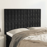 Tablii de pat, 4 buc, negru, 72x5x78/88 cm, catifea GartenMobel Dekor, vidaXL