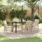 vidaXL Set de masă pentru grădină cu pernă 5 pcs Bej Rattan poli 3380227