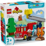 LEGO&reg; DUPLO - Camion de pompieri cu furtun si pompier (10473)