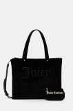 Juicy Couture poșetă Iris Velvet culoarea negru, BIJIR8942WC9