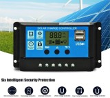 Cumpara ieftin Controler Solar Inteligent de Incarcare PWM 20A cu Ecran LCD si Porturi USB - 12V 24V pentru Sisteme Fotovoltaice