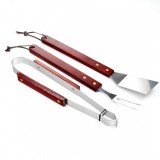 Cumpara ieftin Set 3 ustensile pentru gratar, metal + lemn