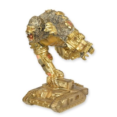 Gorila pe tanc-statueta Steampunk din rasini SP-41 foto