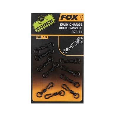 Vartej Rapid cu Anou Fox Kwik Change Mini Hook Swivels, Nr.11, 10buc/pac foto