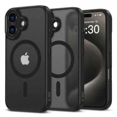 Husa MagSafe pentru Apple iPhone 16, Tech-Protect, Magcam, Neagra foto