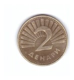 Moneda Macedonia de Nord, 2 denari 2018, stare foarte buna, curata