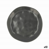 Set 12 farfurii pentru desert, Bidasoa, Cosmos, &Oslash; 20 cm, ceramica, negru