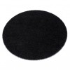 Covor SOFFI cerc shaggy 5cm negru, cerc 160 cm, Rotund, Polipropilena