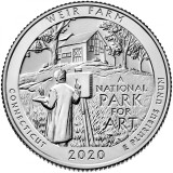 SUA - QUARTER WEIR FARM , CONNECTICUT 2020 D - UNC / SERIA PARCURI NAT.