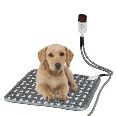 P&amp;Auml;tur&amp;Auml; electric&amp;Auml; pentru animale de companie, protec&amp;Egrave;ie anti-mu&amp;Egrave;c&amp;Auml;tur&amp;Auml;, 9 trepte de reglaj, sistem anti-alunecare, 45x45 cm, 28w, gri foto
