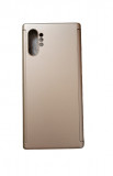 Husa protectie 360 fata + spate + folie silicon Samsung Note 10 Plus ; Auriu, Fara snur, Plastic