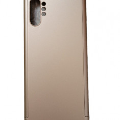 Husa protectie 360 fata + spate + folie silicon Samsung Note 10 Plus ; Auriu
