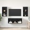vidaXL Set dulap TV 3 pcs Stejar negru 37 x 37 x 107 cm Lemn compozit 3393379