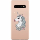 Husa silicon pentru Samsung Galaxy S10, Cute Rose Gold