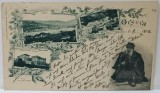 ORSOVA , MONTAJ CU TREI IMAGINI , LITOGRAFIE , CARTE POSTALA , CLASICA , DATATA 1902