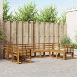 vidaXL Set de canapele de exterior 9 pcs natural Lemn Solid de Acacia 3366992
