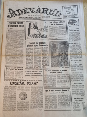 adevarul 6 aprilie 1993-america vine in ajutorul rusiei foto