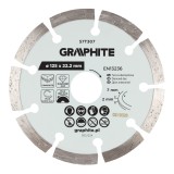 Disc diamantat segmentat Graphite 125 x 22,2 mm pentru taiere uscata