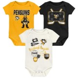 Pittsburgh Penguins body de copii Littlest Player 3Pk Creeper Se - Bebeluș 3&ndash;6 luni