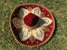 Sombrero,palarie mexicana originala cu boruri mari foto