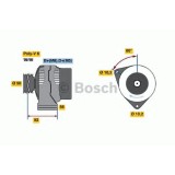 Generator / Alternator MERCEDES SPRINTER 3-t caroserie (903) (1995 - 2006) BOSCH 0 986 041 520