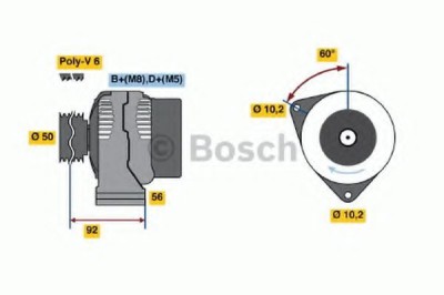 Generator / Alternator MERCEDES C-CLASS (W202) (1993 - 2000) BOSCH 0 986 041 520 foto