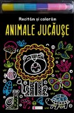 Animale jucăușe - Recităm și colorăm
