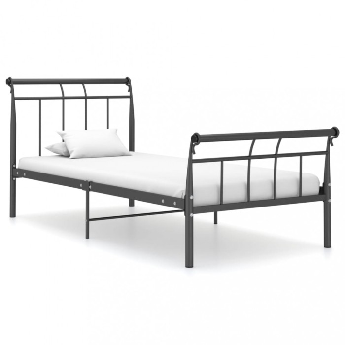 vidaXL Cadru de pat, negru, 100x200 cm, metal 325033