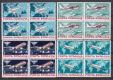1984 LP 1108 A 40-A ANIVERSARE A AVIATIEI CIVILE INTERNATION. BLOCURI DE 4 MNH