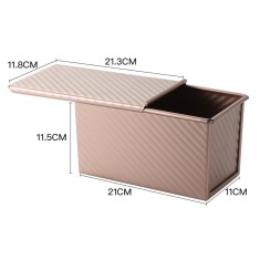 Cutie pentru Paine Toast, Flippy, Rose Gold, 450g, cu Capac foto