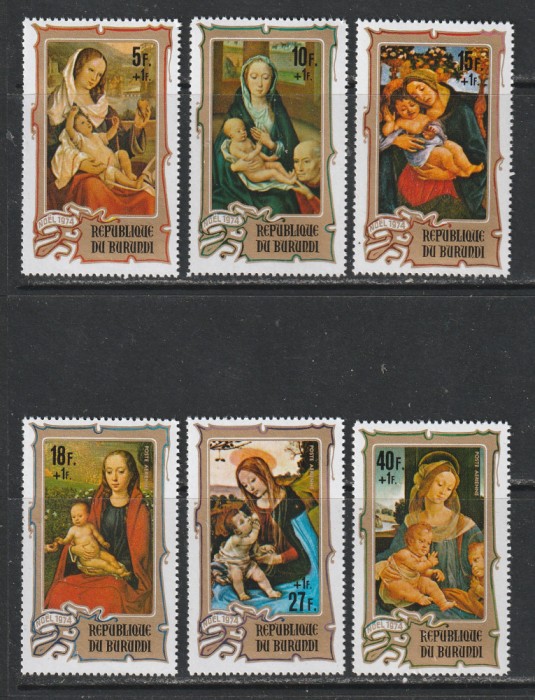 Burundi 1973 - Craciun - Supratipar 6v MNH