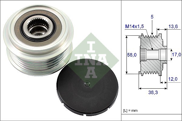INA 535 0184 10 Sistem roata libera, generator
