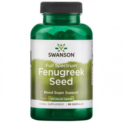 Schinduf Fenugreek Seed 610 miligrame 90 capsule Swanson foto