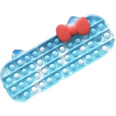 Penar cu jucarie Pop it, Jucarie antistres Pop It, silicon, verde 19x7x4.5 cm Alte personaje Albastru 19 cm