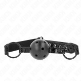 Kink Collar &amp; Gag-Ball Gag cu Model Diamond 4.5 cm, Lungime
