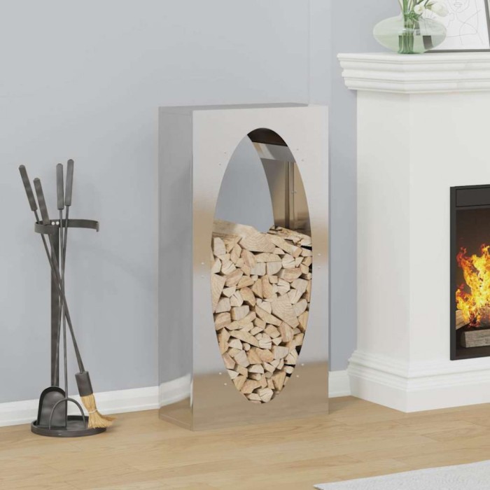 vidaXL Suport pentru lemne de foc, 60x40x100 cm, oțel inoxidabil 864185
