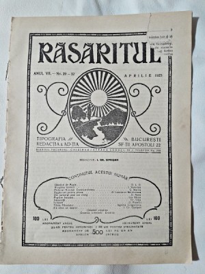 Revista Rasaritul, anul VII, nr.29-32/1925 foto