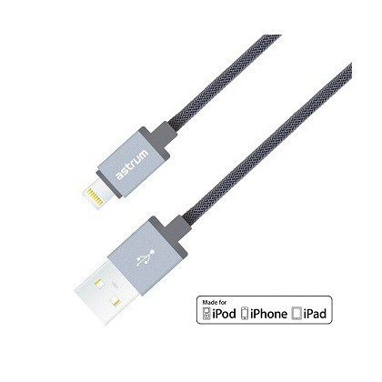 Cablu Date Apple Iphone 5/6/7 Gri Blister Astrum AC830