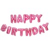 Set 13 Baloane Folie, Cyrax, Tip Ghirlanda, Model Happy Birthday, 40 cm, Roz