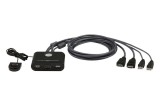NET SWITCH KVM USB HDMI 2PORT/FHD CS22HF-AT ATEN &quot;CS22HF-AT&quot; (timbru verde 2.00 lei)