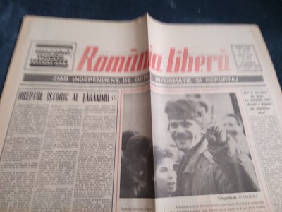 ZIARUL ROMANIA LIBERA NR 101 22 APRILIE 1990 foto