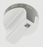 Buton Aragaz/Cuptor ASKO/GORENJE 704034 Alb/Argintiu 0-300 Grade - Compatibil Diverse Modele