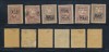 Ocupatia germana in Romania 1917 timbru de ajutor lot din 6 erori, Nestampilat