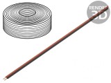 Cablu Electric 2x0,14mm2 25m Negru/Roșu