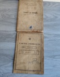 Set 2 Cărți de Imobil Vechi București (1929-1951) &ndash; Cartele P&acirc;ine 1948, Apărare Pasivă, R.P.R