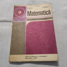 Manual de matematica - geometrie pentru clasa a IX-a - 1978