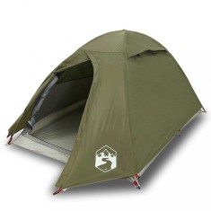 Cort camping cupola 2 persoane verde masliniu impermeabil foto