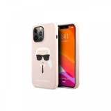 Husa iPhone 13 Pro Karl Lagerfeld Silicon Karl&#039;s Head Roz Deschis