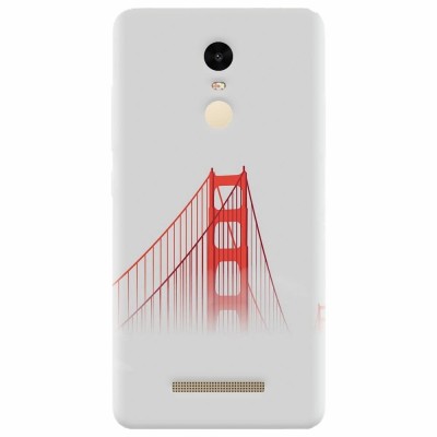 Husa silicon pentru Xiaomi Remdi Note 3, Red Bridge In Clouds foto